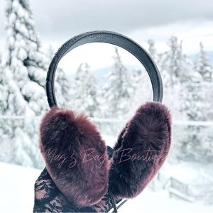 Gucci: Rabbit Fur Leather Ear Muffs *RARE*